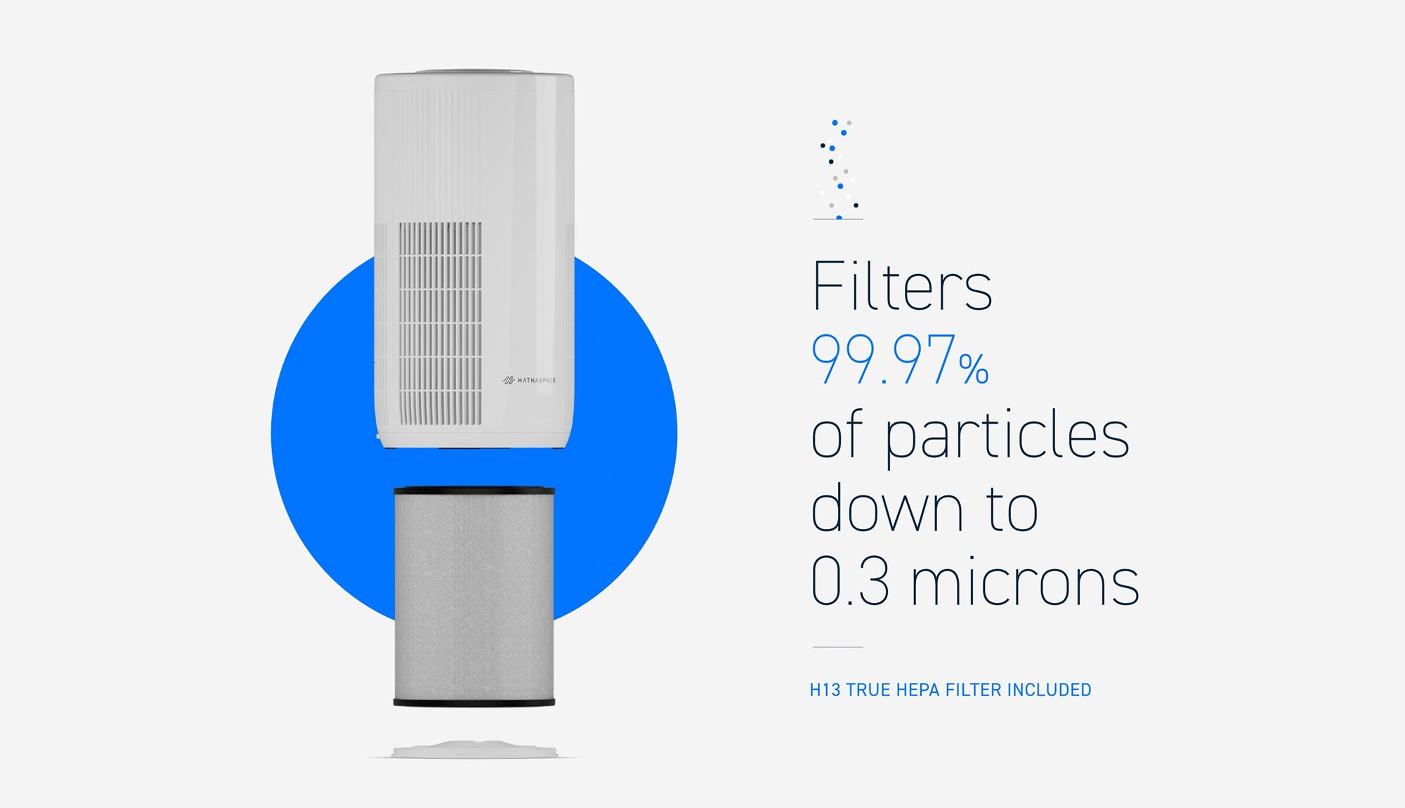 HATHASPACE Air Purifier 1-700sqft Plus Filter 1 - H11-1pk - Thumbnail 3